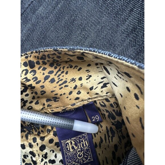 Rich & Skinny Size 29 Womens JeansMid Rise Straight Dark Wash Stretch - Picture 3 of 5